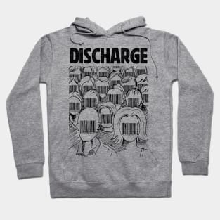 Barcode face Discharge Hoodie